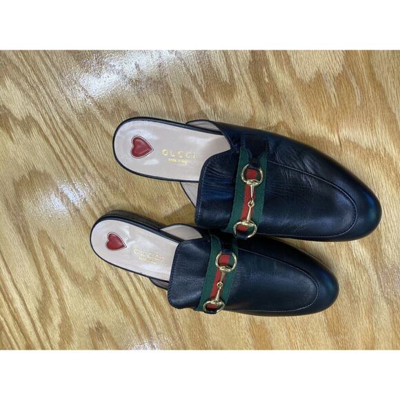 Gucci Princetown Slippers Women's 6.5 Black Leather Slip-On Walking Shoes L1 - Picture 6 of 15